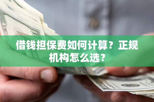 济南借钱担保费如何计算？正规机构怎么选？