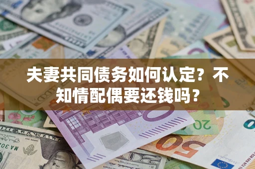 济南夫妻共同债务如何认定？不知情配偶要还钱吗？