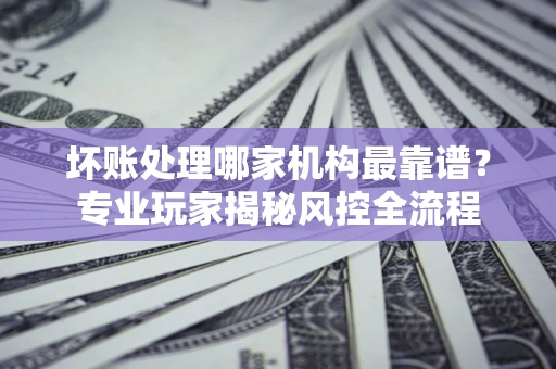 济南坏账处理哪家机构最靠谱？专业玩家揭秘风控全流程