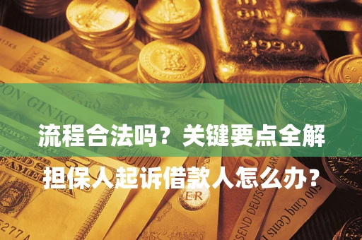 济南

担保人起诉借款人怎么办？流程合法吗？关键要点全解析
